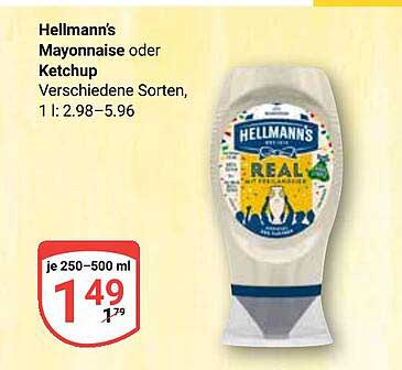 Hellmann's Mayonnaise oder Ketchup