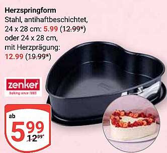 Herzspringform aus Stahl – Antihaftbeschichtet 24 x 28 cm von Zenker