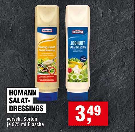 HOMANN SALAT-DRESSINGS - Honig-Senf und Joghurt-Varianten
