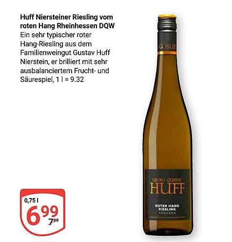 Huff Niersteiner Riesling vom roten Hang Rheinhessen DQW
