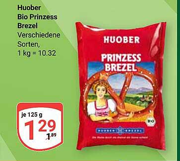 Huober Bio Prinzess Brezel 125 g - Verschiedene Sorten