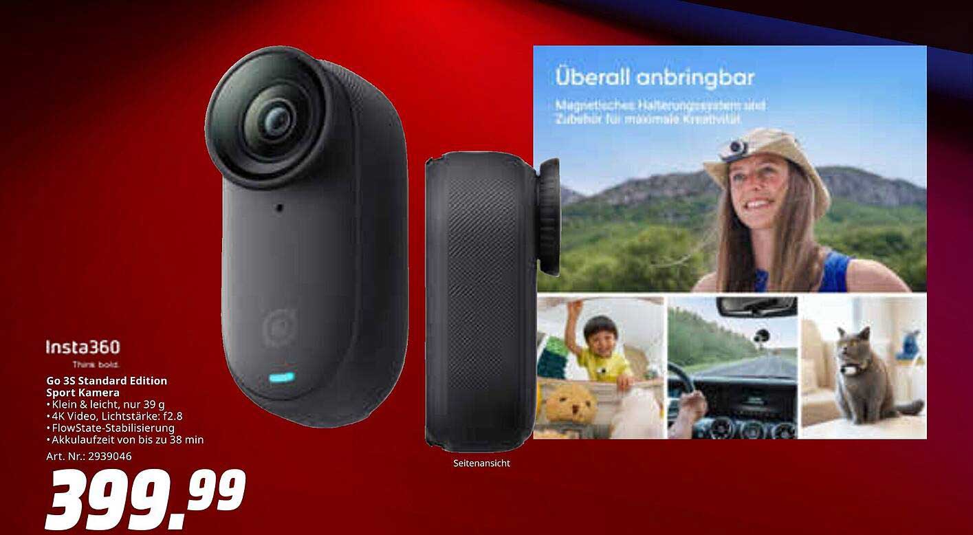 Insta360 Go 3S Standard Edition Sport Kamera