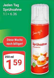 Jeden Tag Sprühsahne 250 ml