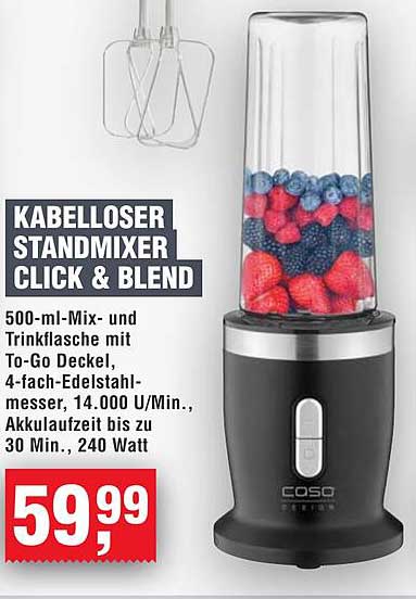 KABELLOSER STANDMIXER CLICK & BLEND