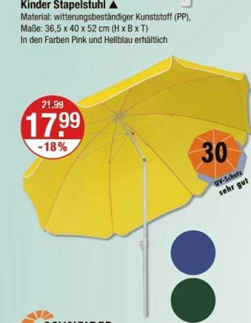 Kinder Stapelstuhl - witterungsbeständig und farbenfroh