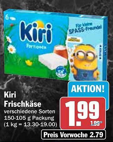 Kiri Frischkäse verschiedene Sorten 150-105 g Packung
