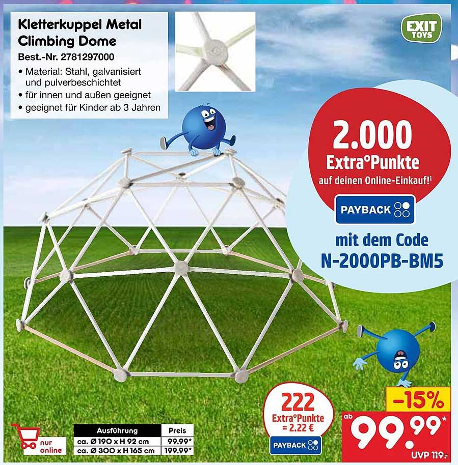 Kletterkuppel Metal Climbing Dome von EXIT Toys