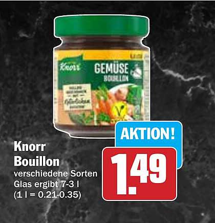 Knorr Bouillon verschiedene Sorten