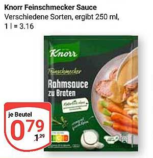 Knorr Feinschmecker Sauce - Rahmsauce zu Braten