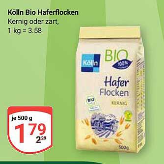 Kölln Bio Haferflocken kernig oder zart, 500 g