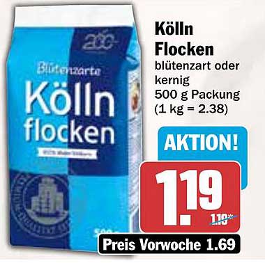 Kölln Flocken blütenzart oder kernig 500 g Packung