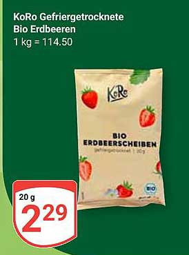 KoRo Gefriergetrocknete Bio Erdbeeren 20 g