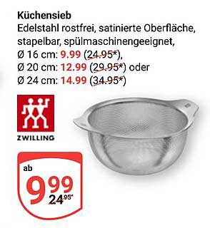 Küchensieb - Edelstahl rostfrei, satiniertes Design