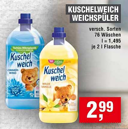 Kuschelweich Weichspüler – verschiedene Sorten