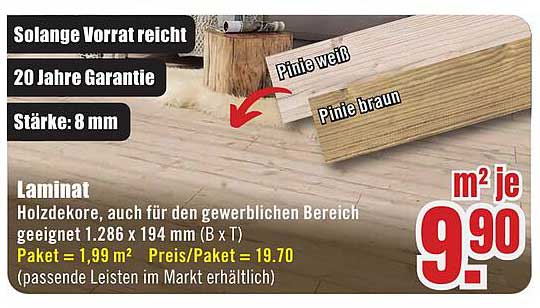 Laminat Holzdekore für 9,90 € pro m² - Ideal für Ihr Zuhause!