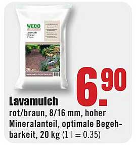 Lavamulch rot/braun, 8/16 mm, hoher Mineralanteil, optimale Begehbarkeit, 20 kg