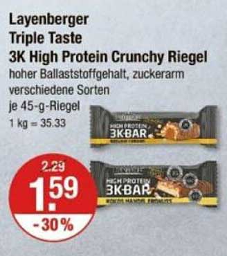Layenberger Triple Taste 3K High Protein Crunchy Riegel