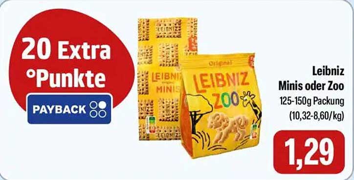 Leibniz Minis oder Zoo 125-150g Packung