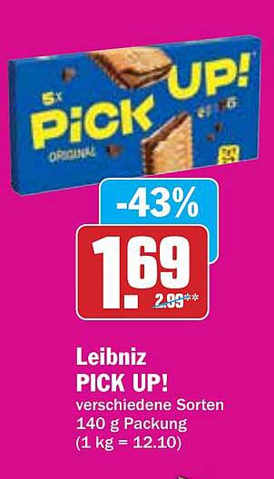 Leibniz PICK UP! verschiedene Sorten 140 g Packung