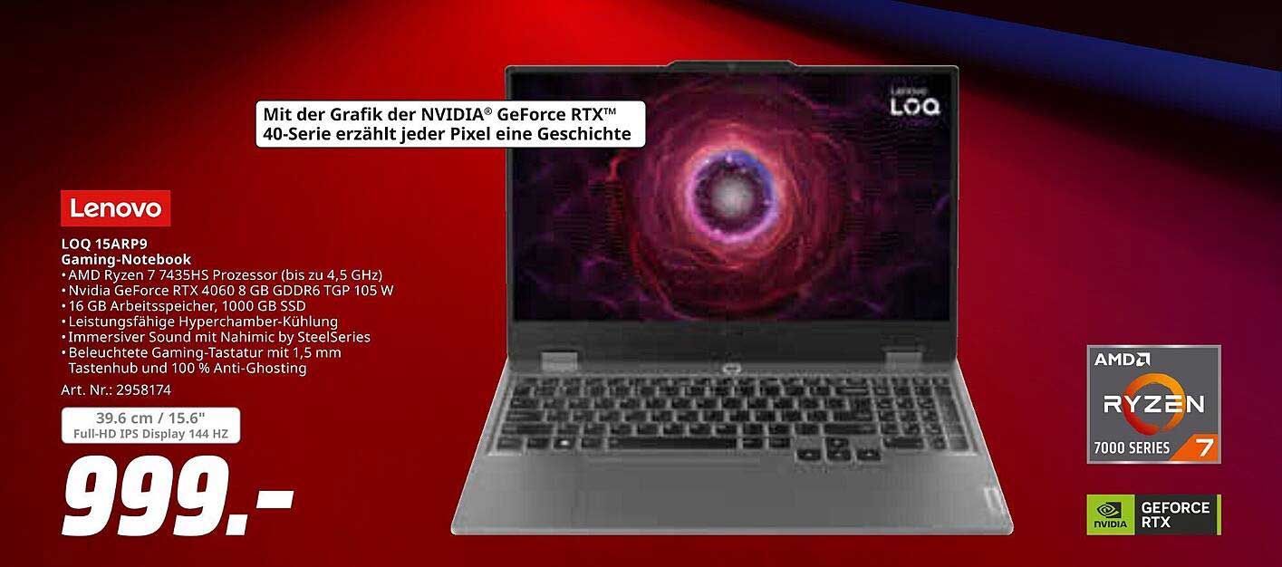Lenovo LOQ 15ARP9 Gaming-Notebook