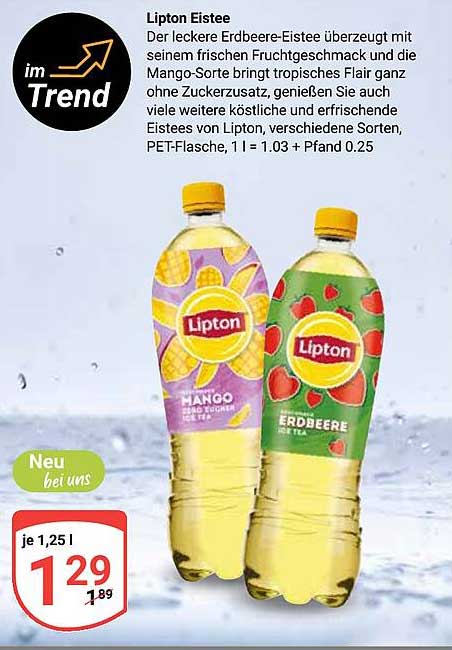 Lipton Eistee Erdbeere und Mango