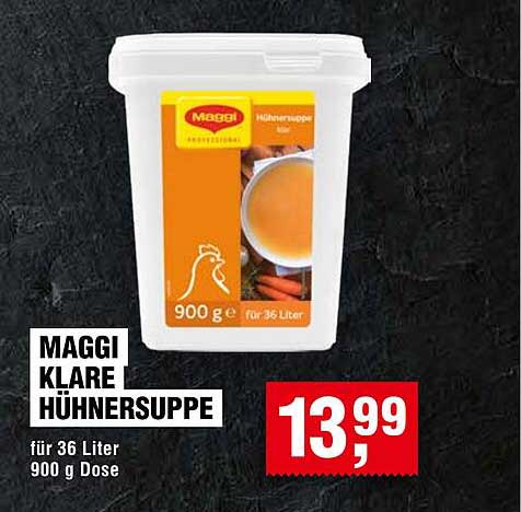 MAGGI KLARE HÜHNERSUPPE für 36 Liter in 900 g Dose