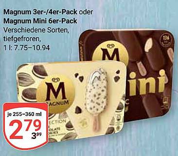 Magnum 3er-/4er-Pack oder Magnum Mini 6er-Pack – Verschiedene Sorten