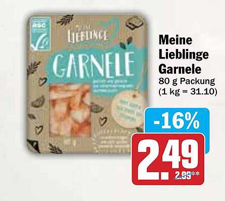 Meine Lieblinge Garnelen 80 g Packung