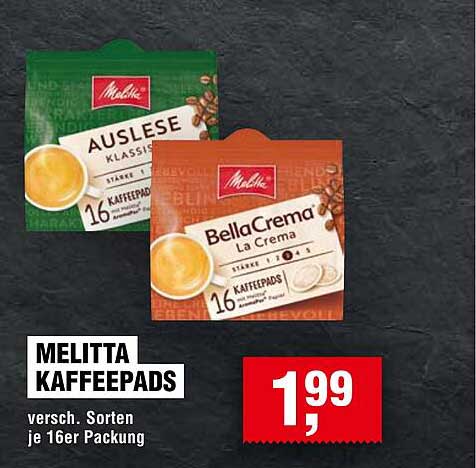 Melitta Kaffeepads - Auslese und BellaCrema