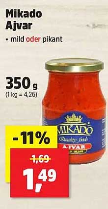 Mikado Ajvar - mild oder pikant 350 g