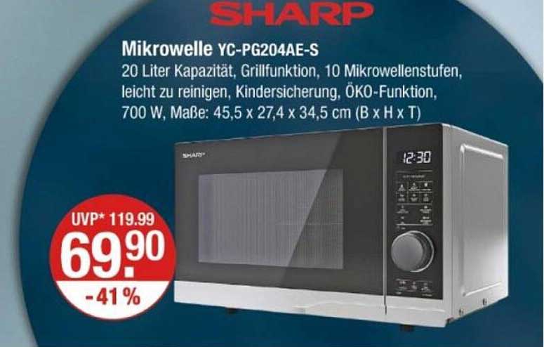 Mikrowelle SHARP YC-PG204AE-S