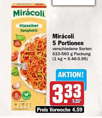 Mirácoli 5 Portionen verschiedene Sorten 610-560 g Packung