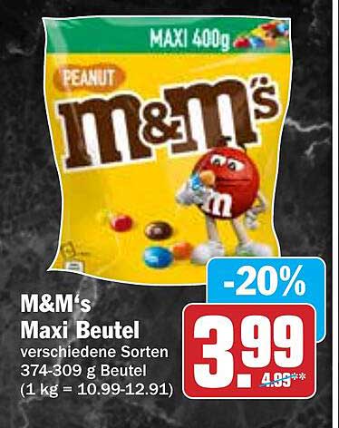 M&M's Maxi Beutel 400g - verschiedene Sorten