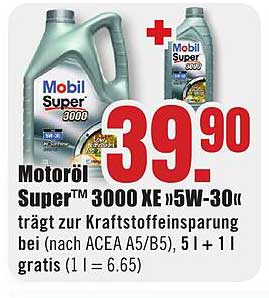 Motoröl Super™ 3000 XE 5W-30 – 5 Liter + 1 Liter gratis