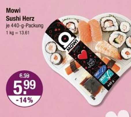 Mowi Sushi Herz je 440-g-Packung