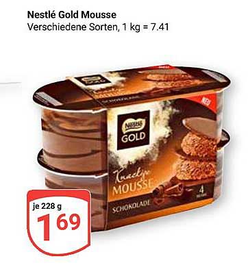 Nestlé Gold Mousse, 4er-Pack, verschiedene Sorten