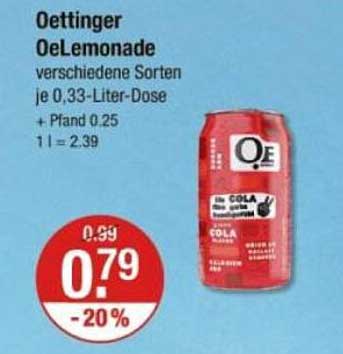 Oettinger OeLemonade verschiedene Sorten je 0,33-Liter-Dose