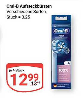 Oral-B Aufsteckbürsten, je 4 Stück
