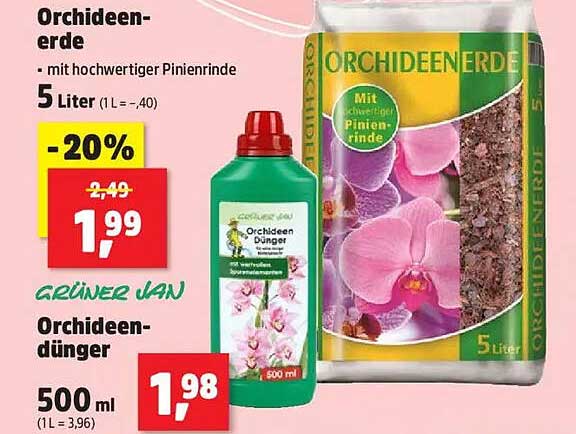 Orchideenerde und Orchideendünger