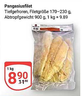 Pangasiusfilet - Tiefgefroren, Filetgröße 170–230 g