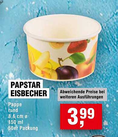 Papstar Eisbecher 50er Packung