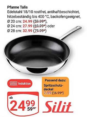 Pfanne Talis Edelstahl 18/10 rostfrei - ab 24,99 €