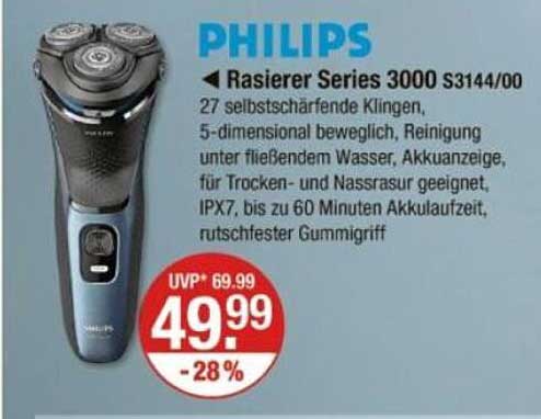 PHILIPS Rasierer Series 3000 S3144/00