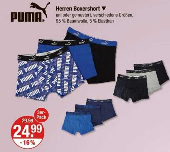 PUMA Herren Boxershorts 3er-Pack