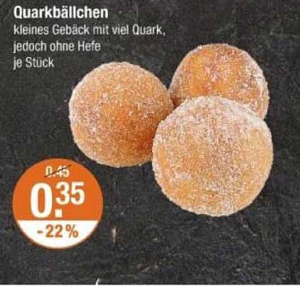 Quarkbällchen – kleines Gebäck mit viel Quark, jedoch ohne Hefe