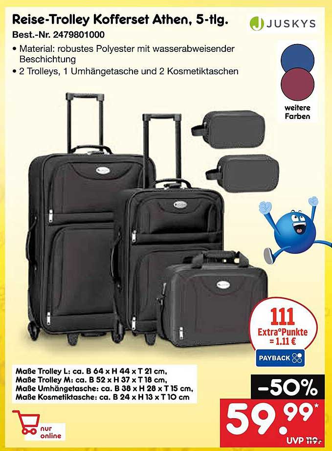 Reise-Trolley Kofferset Athen, 5-tlg.