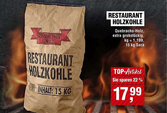 Restaurant Holzkohle - 15 kg Sack