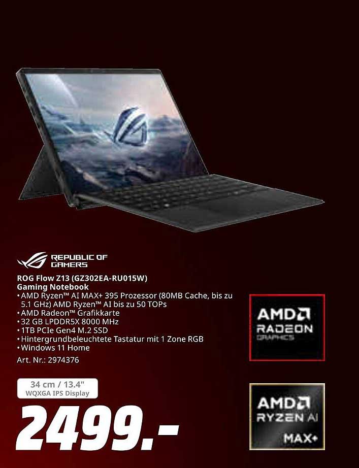 ROG Flow Z13 (GZ302EA-RU015W) Gaming Notebook