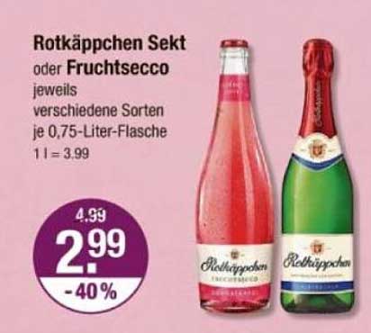 Rotkäppchen Sekt oder Fruchtsecco – je 0,75-Liter-Flasche