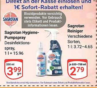 Sagrotan Hygiene-Pumpspray Desinfektionsspray 250 ml